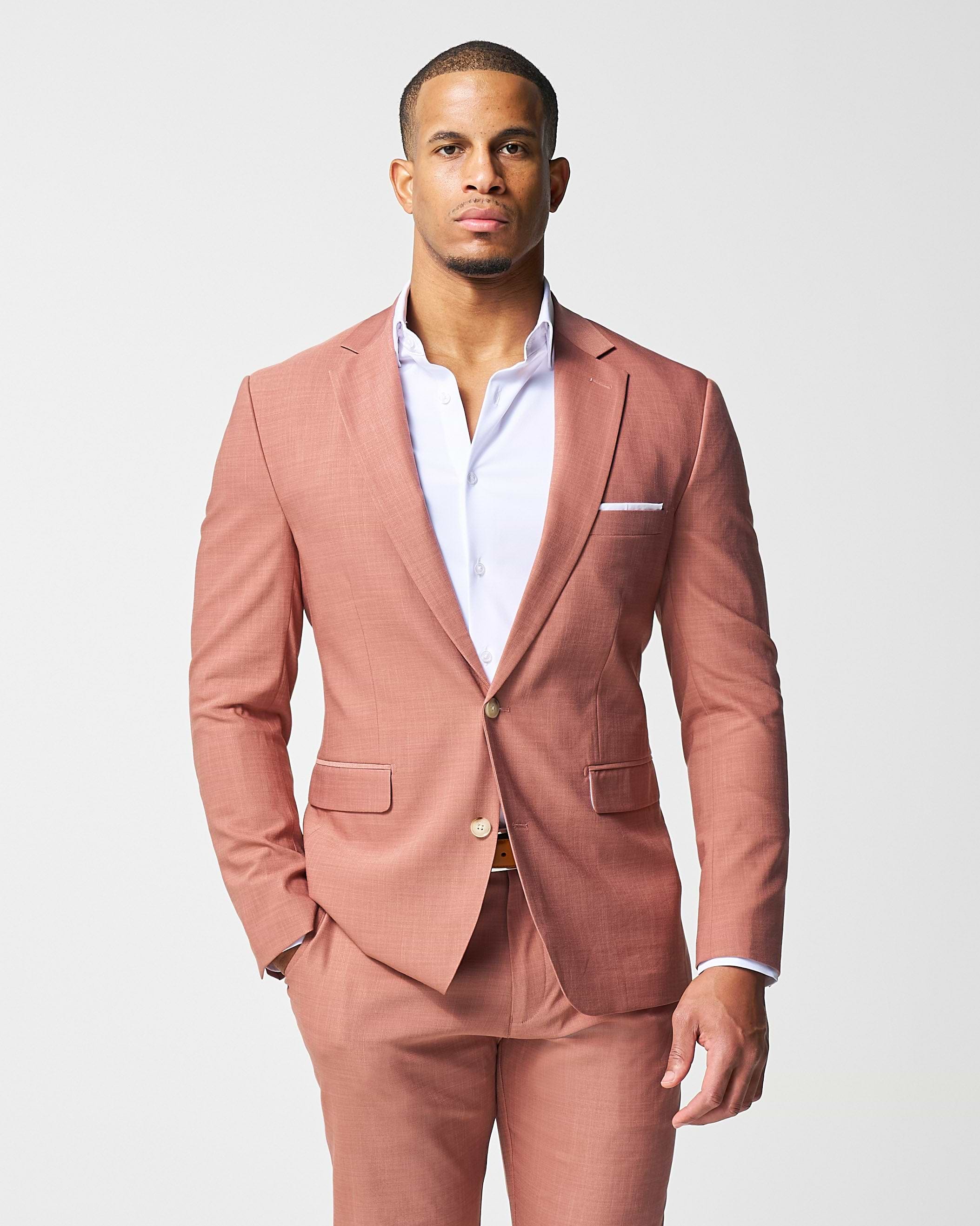 salmon dress shirt Athletic Fit Stretch Blazer