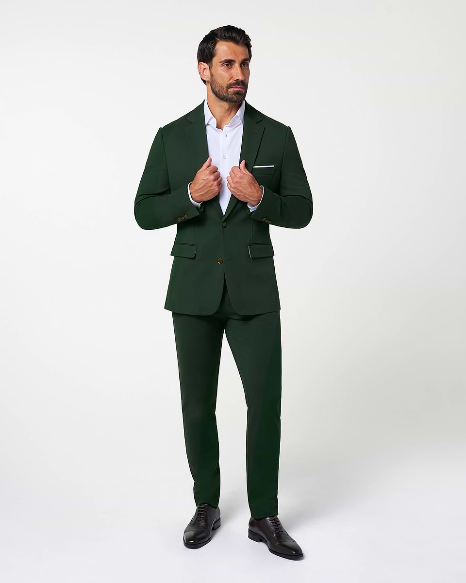 green dress suit Men's Dark Suit, 54 XLong, Modern Fit This particular product is for the jacket only Dark Green Slim Fit Suit