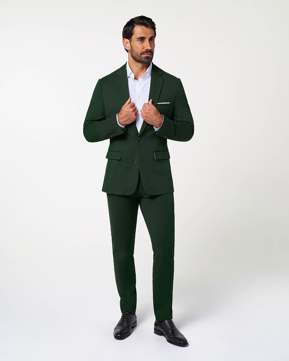 green dress suit Men's Dark Suit, 54 XLong, Modern Fit This particular product is for the jacket only Dark Green Slim Fit Suit