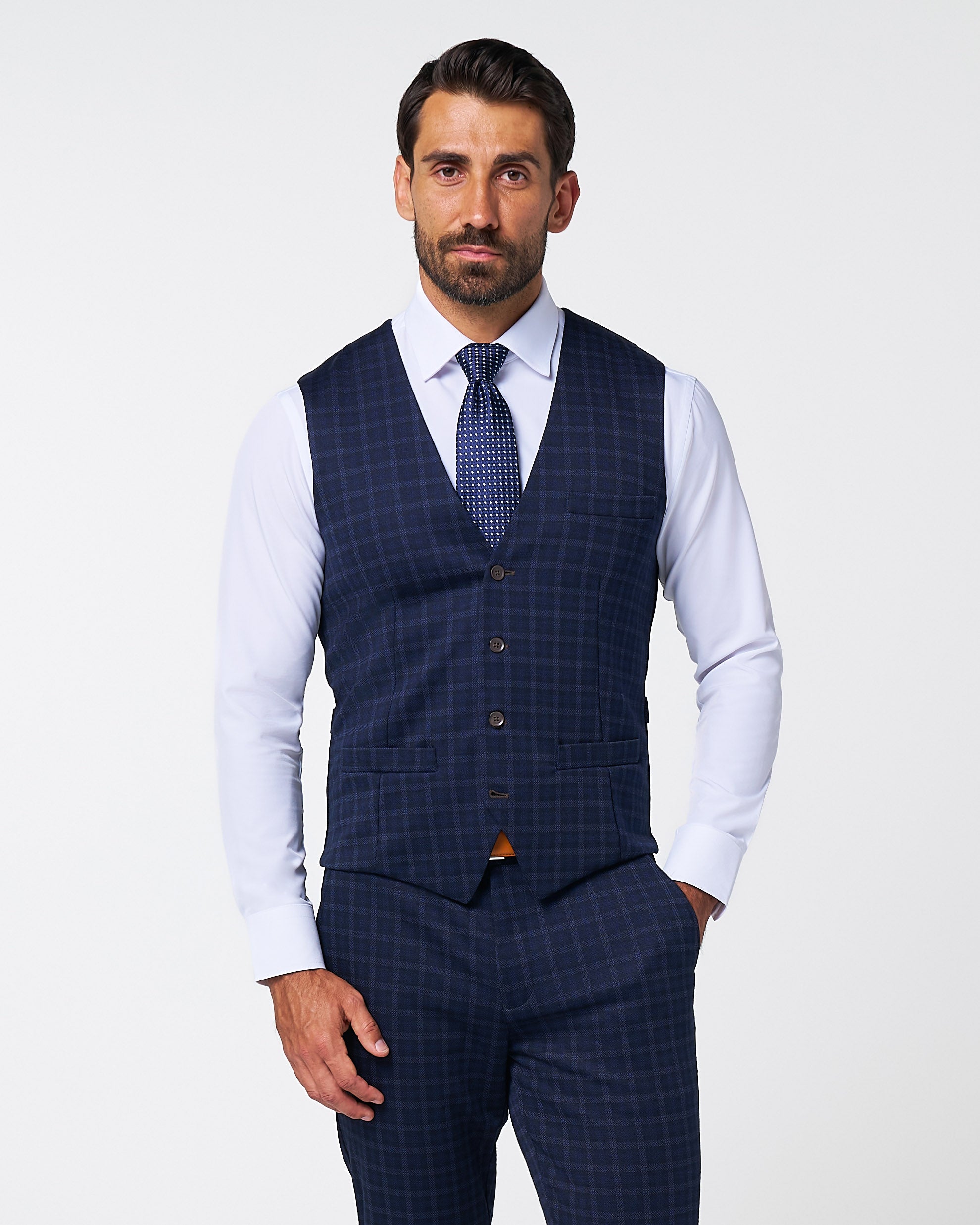Athletic Fit Stretch Suit Vest