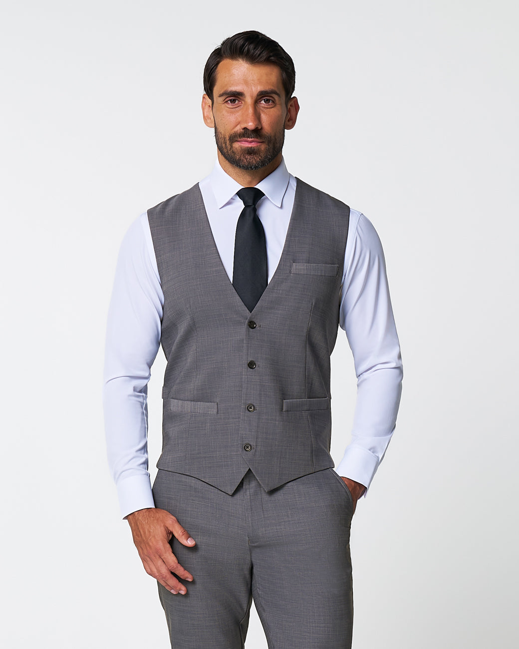 slim fit dress slacks Contrast A-Line Athletic Dress Heather Grey – Clothe Boutique main image 0