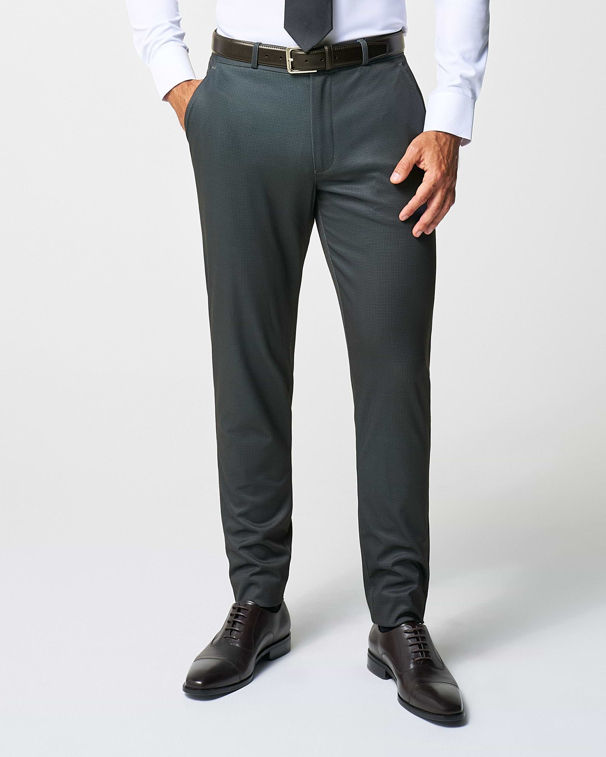 Athletic Fit Stretch Suit Pants - Charcoal Microcheck Athletic Fit Stretch Suit Pants - Charcoal Microcheck