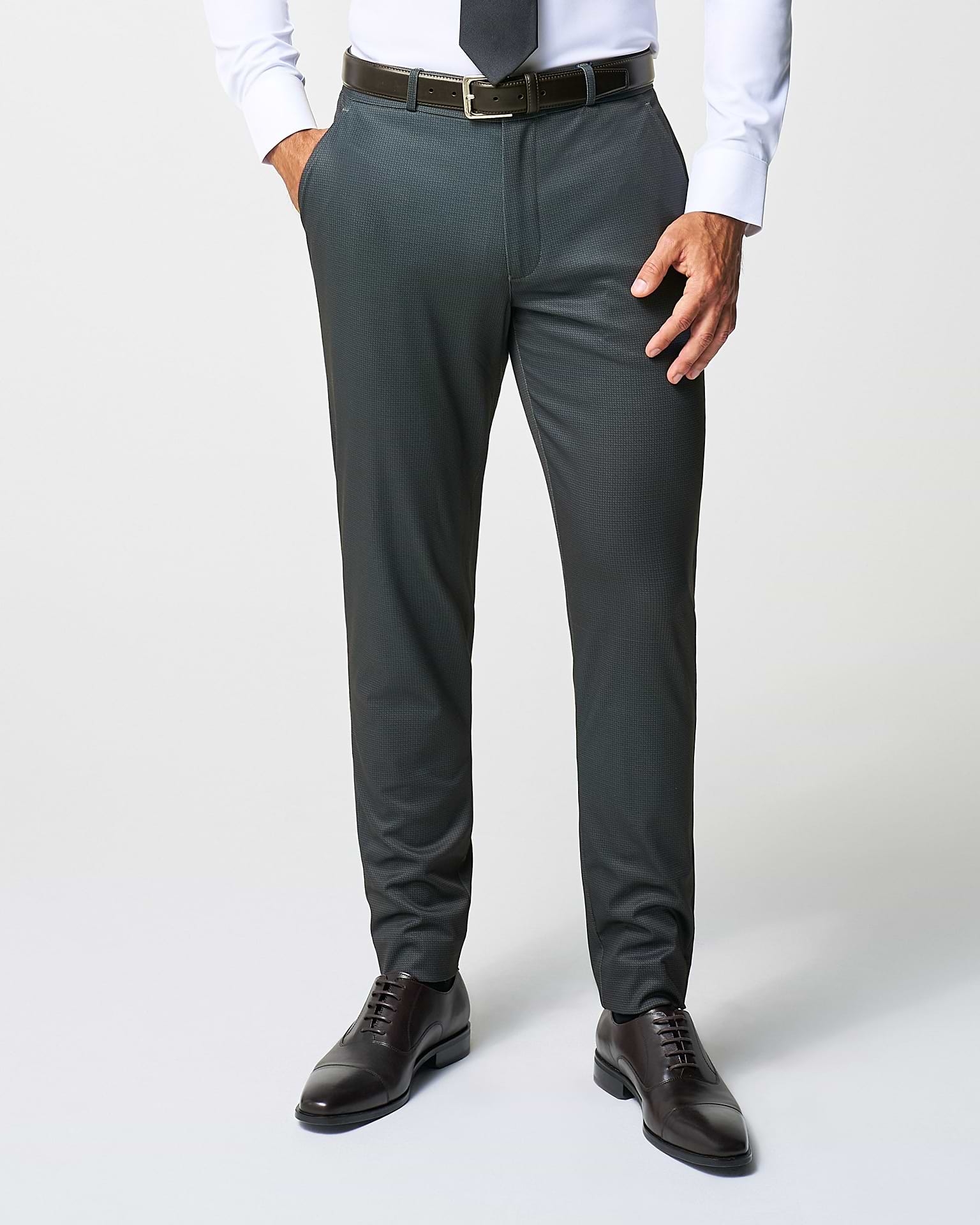 black dress pants grey shoes Athletic Fit Stretch Suit Newin