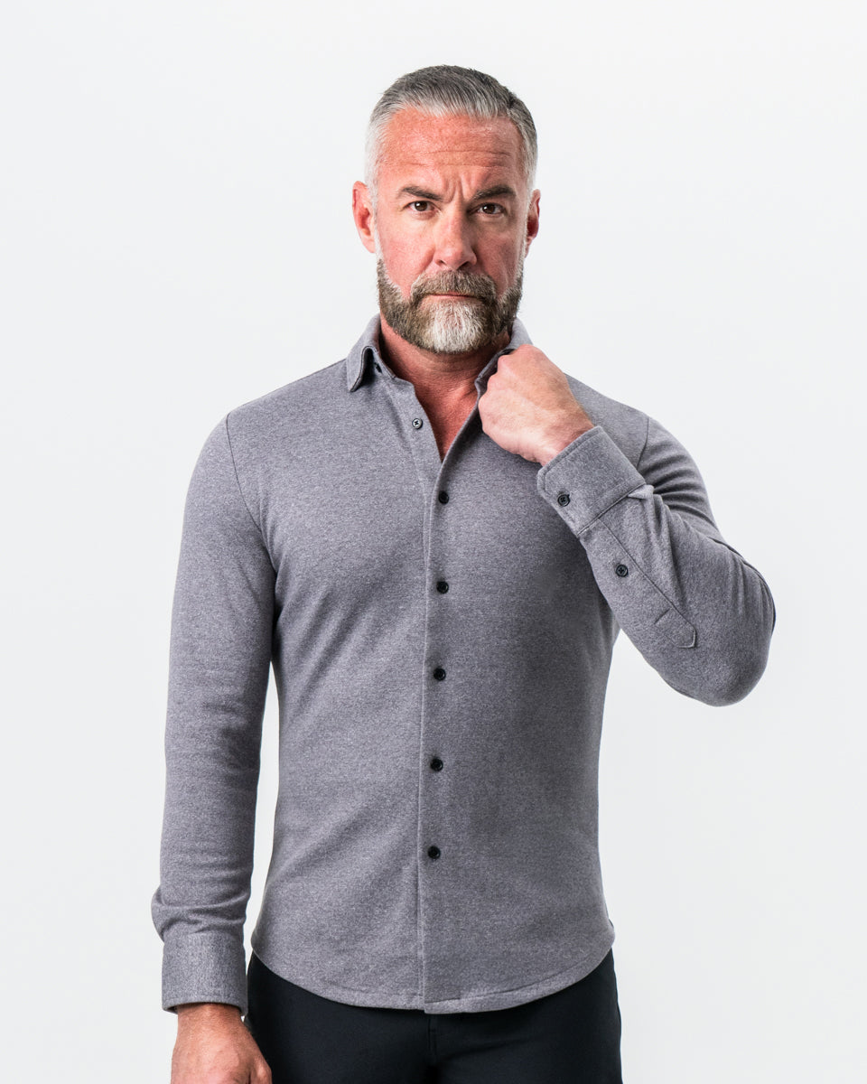 charcoal gray dress shirt The Onyx Charcoal Button Down S / Charcoal