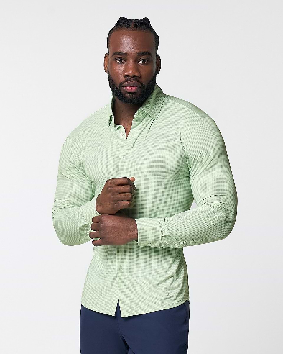 The Labonte Sport Shirt - Green & Turquoise Mini Check 3XL / Green & Turquoise Mini Check The Labonte Sport Shirt - Green & Turquoise Mini Check 3XL / Green & Turquoise Mini Check