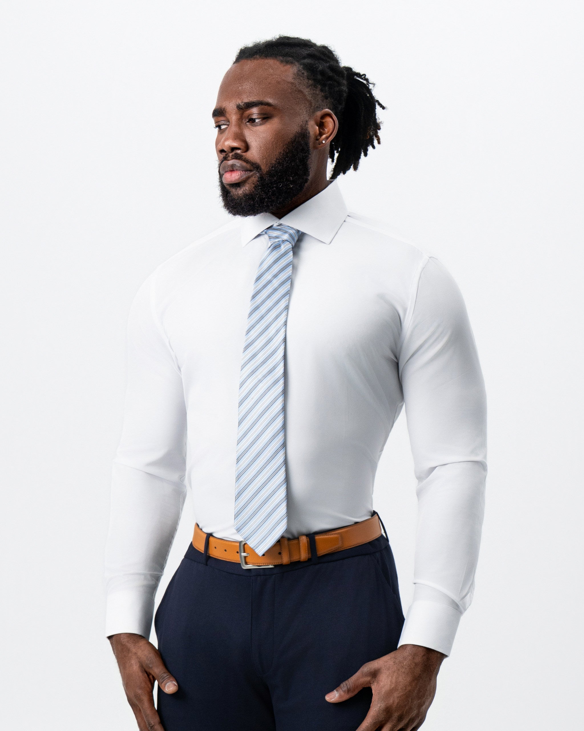 spread collar dress shirt slim fit Egg Shell | Dress Shirt | Slim Fit | Cotton blend | Spread Collar | Barrel Button Cuff 17 main image 0