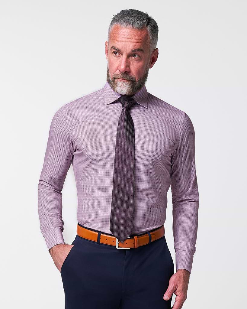 bright purple dress shirt Men's Long Sleeve Shirts | Lavendar Diagonal Solid