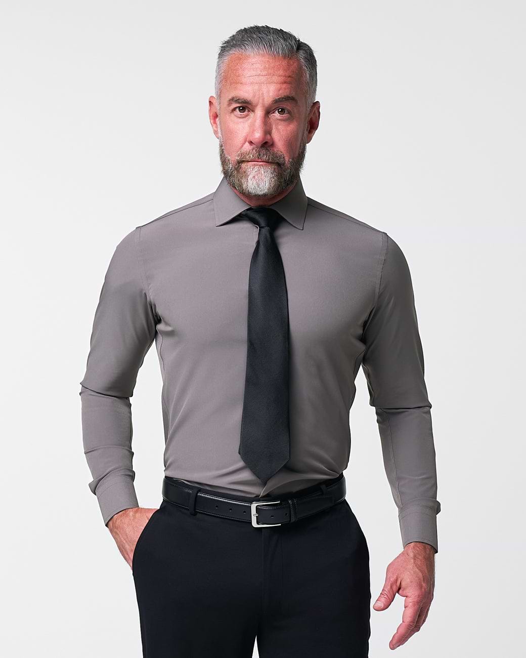 state & liberty dress shirts The Wayne Solid Grey