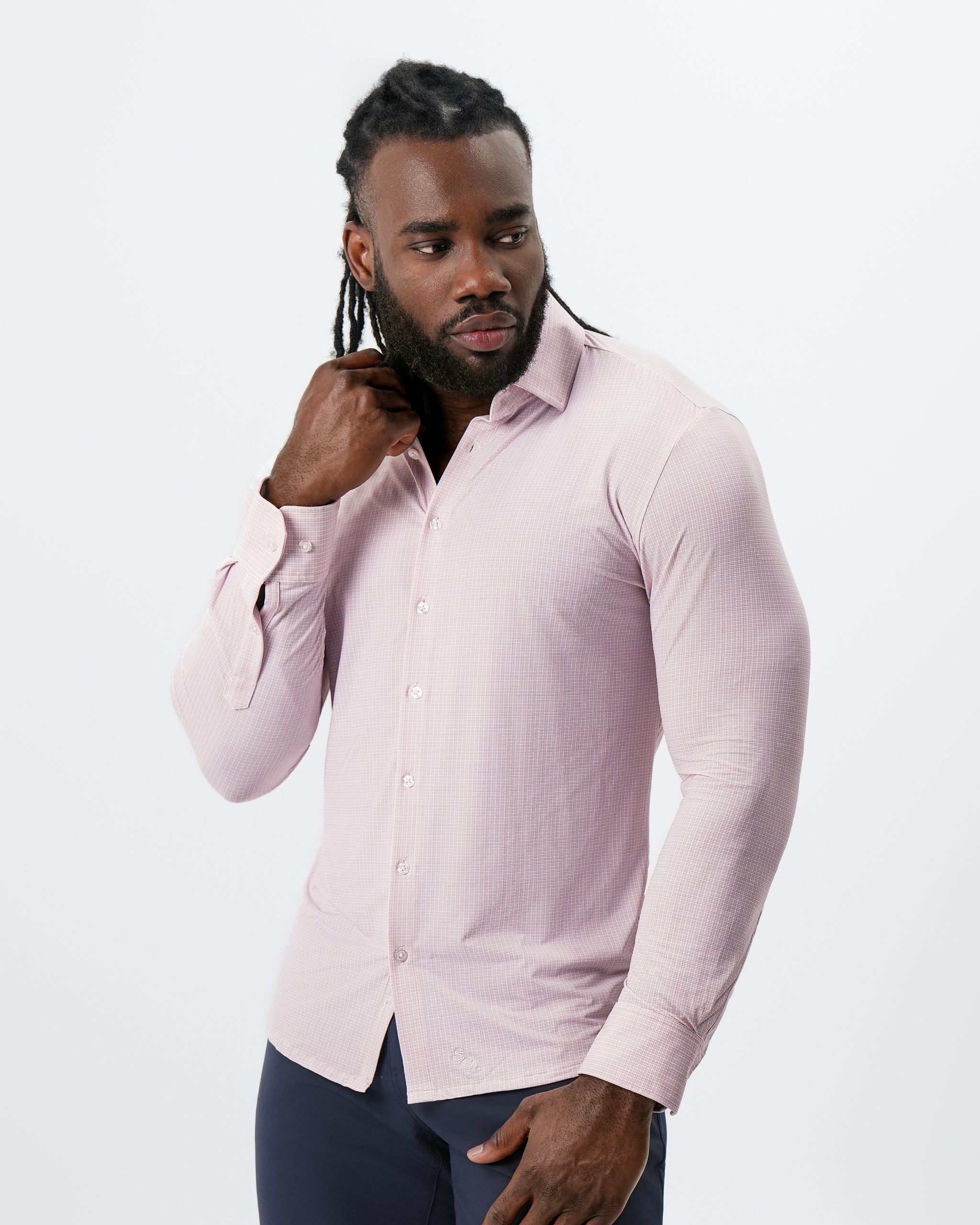 light pink dress for man The Portland Sport Shirt Color:Washed Denim Elegant Light Blue Long chest pocket girls first birthday