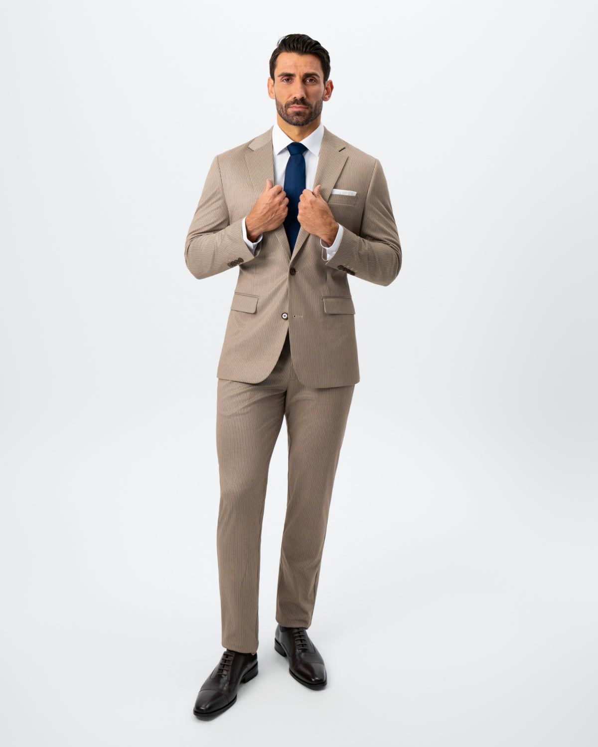 dress shirt and tie with khakis Men's French Cuff + Tie Handkerchief Dress Shirt With White Size 22.5"Neck /36 37"Sleeve