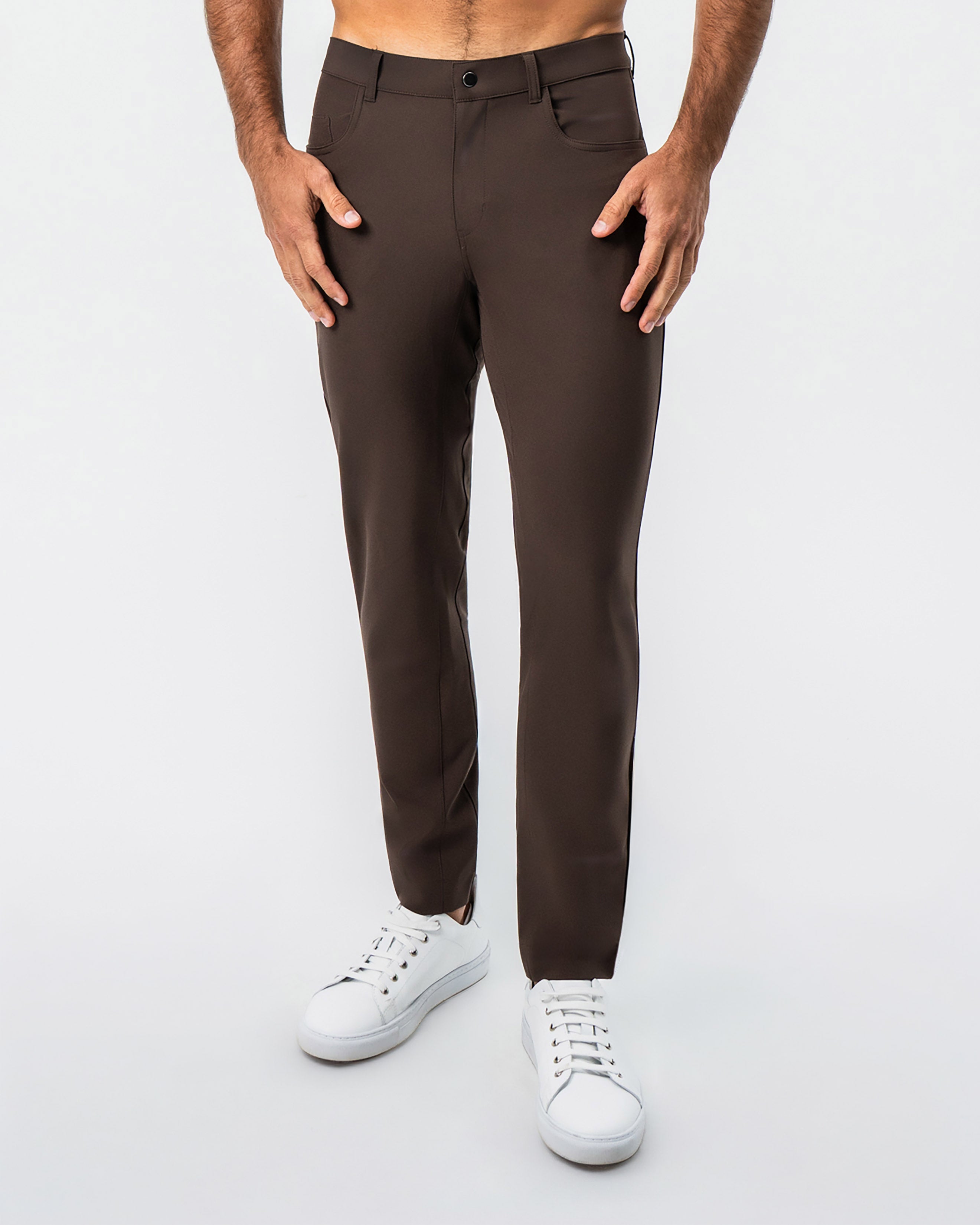 Athletic FIT Stretch TECH Chino - Brown 36W