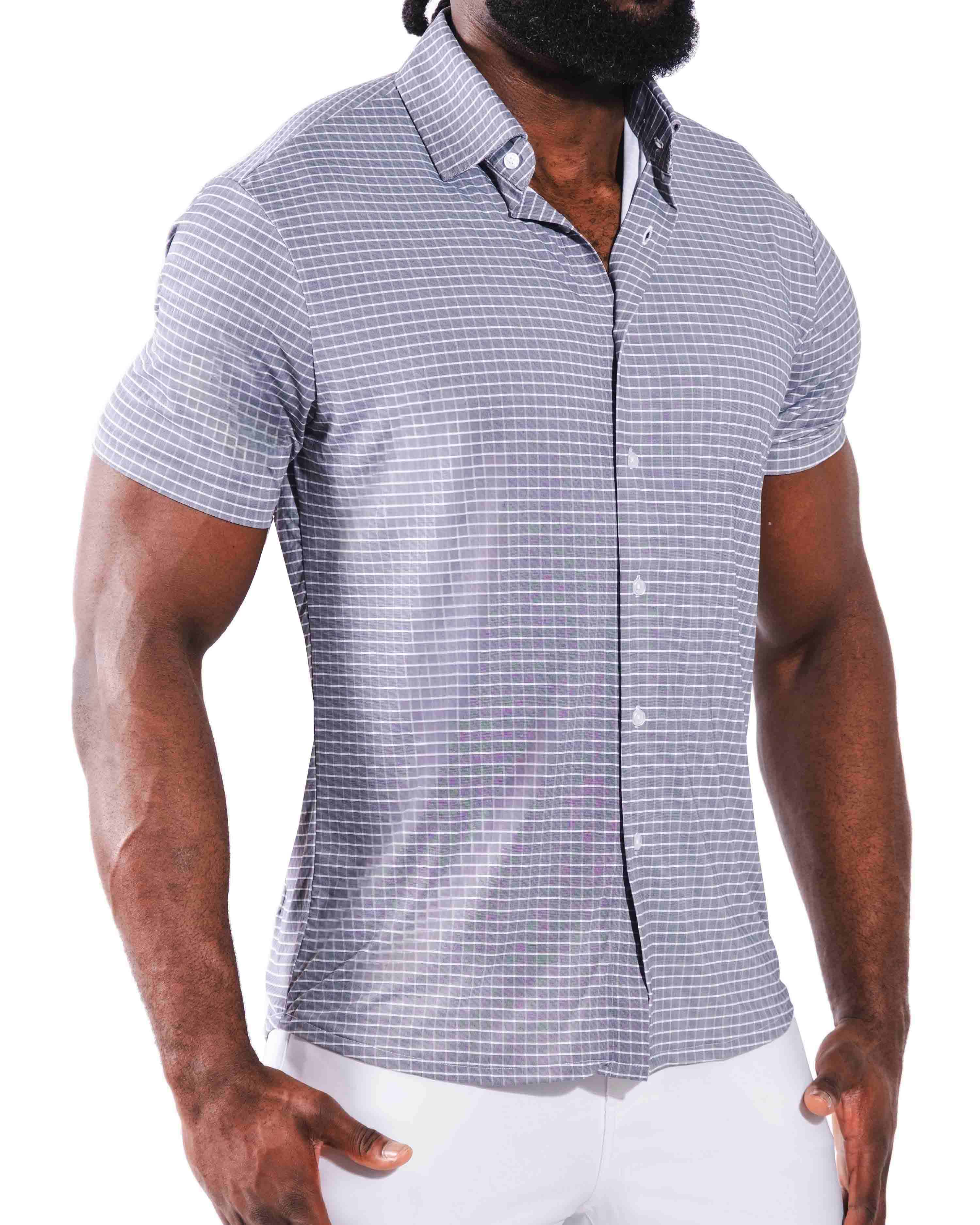 "The Bridgestone" Big Check Grey