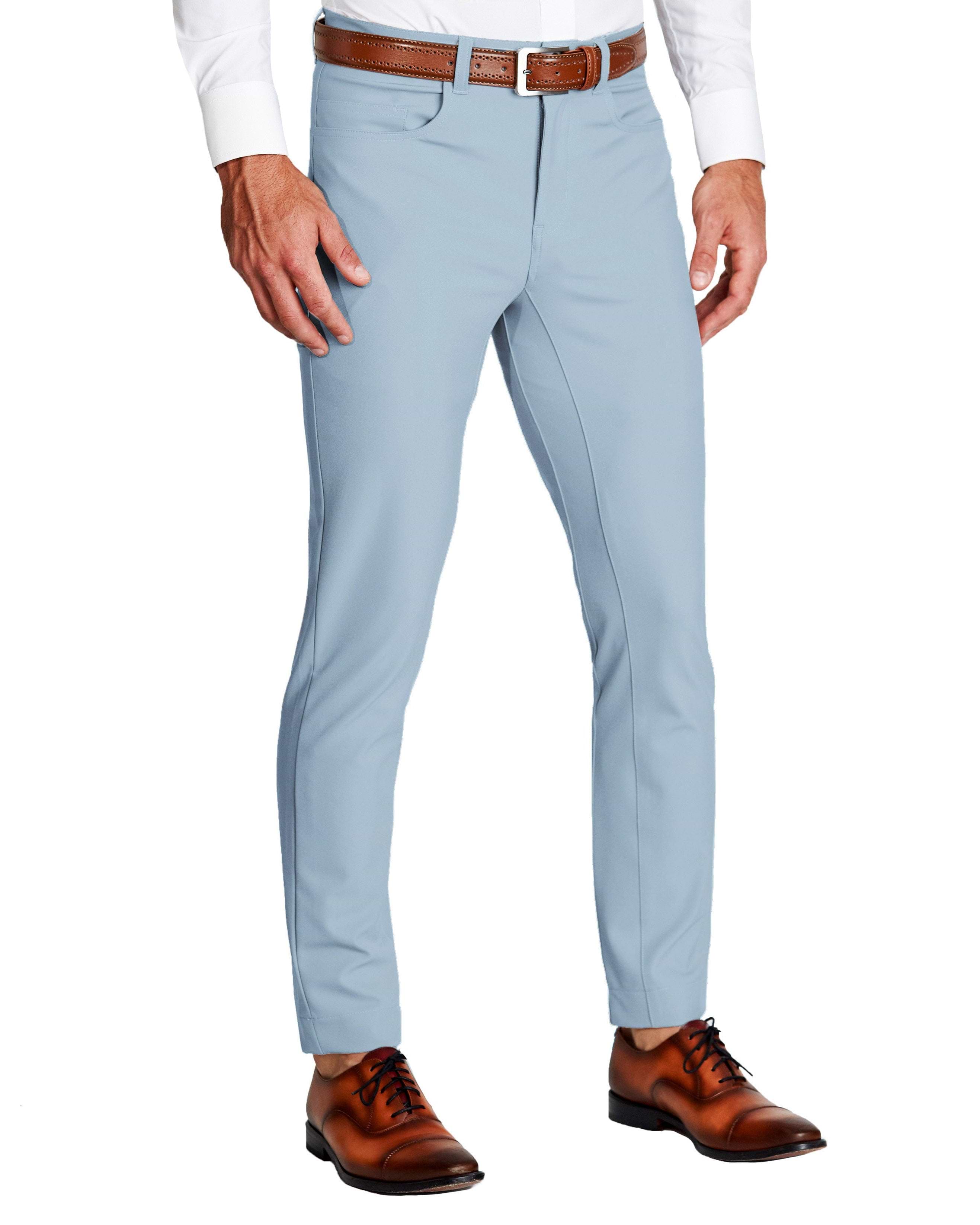 Athletic Fit Stretch Tech Chino - Light Blue