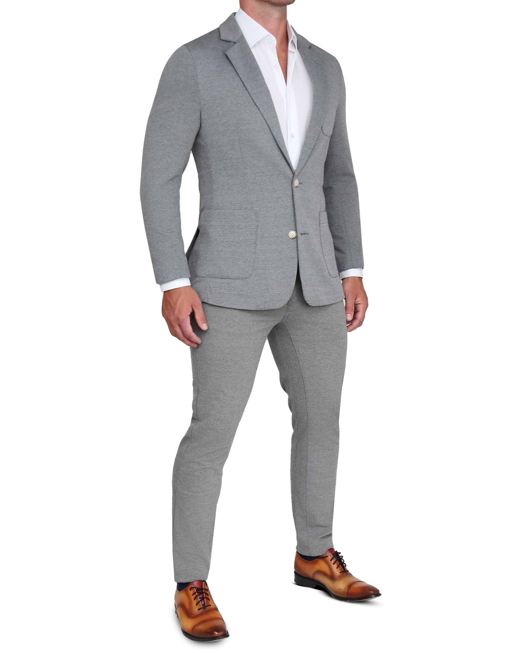 Knit Chino - Light Grey