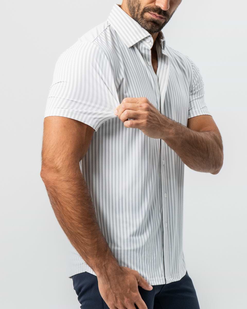 "The Anchor" Light Grey Bengal Stripe