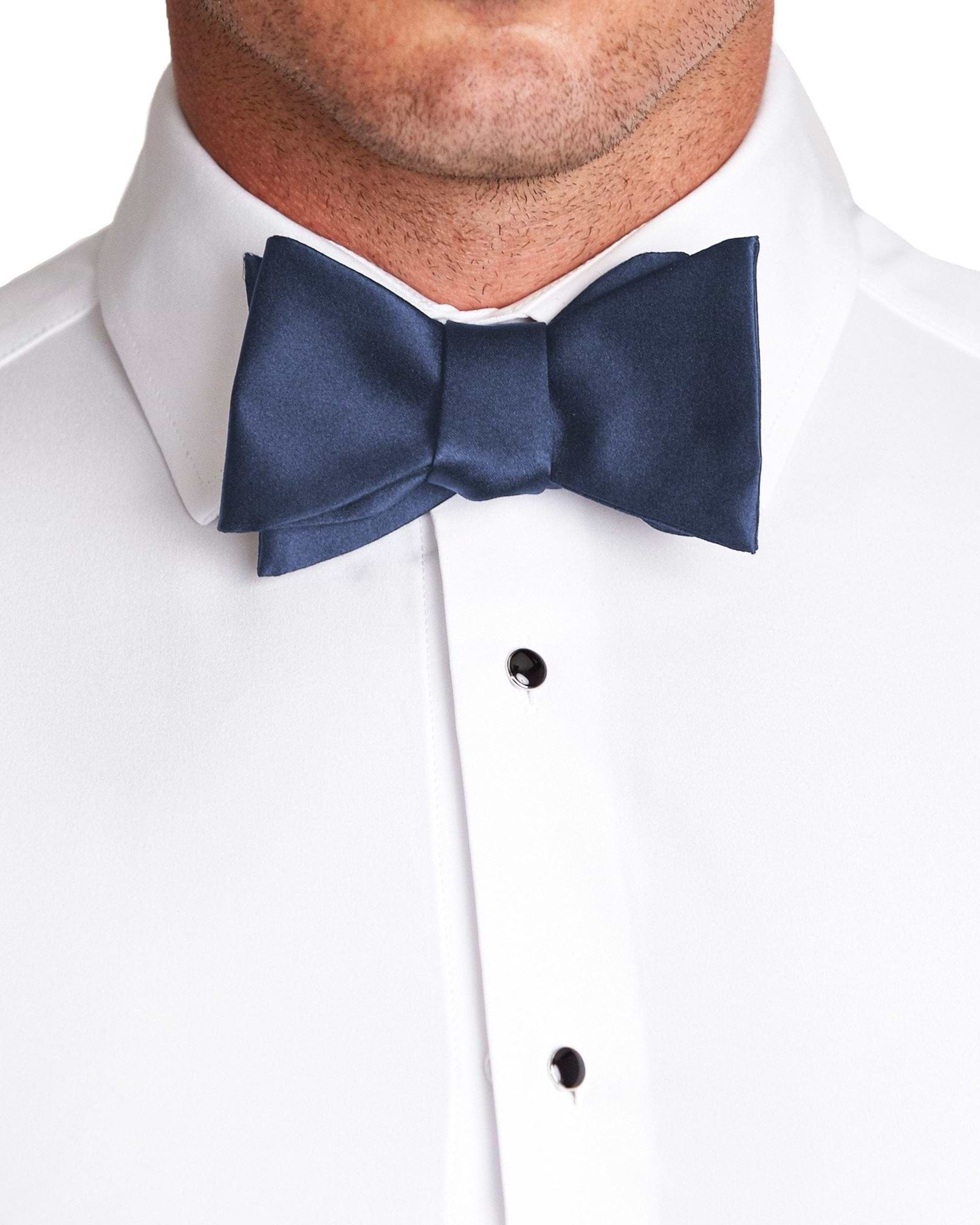 Navy Silk Bowtie