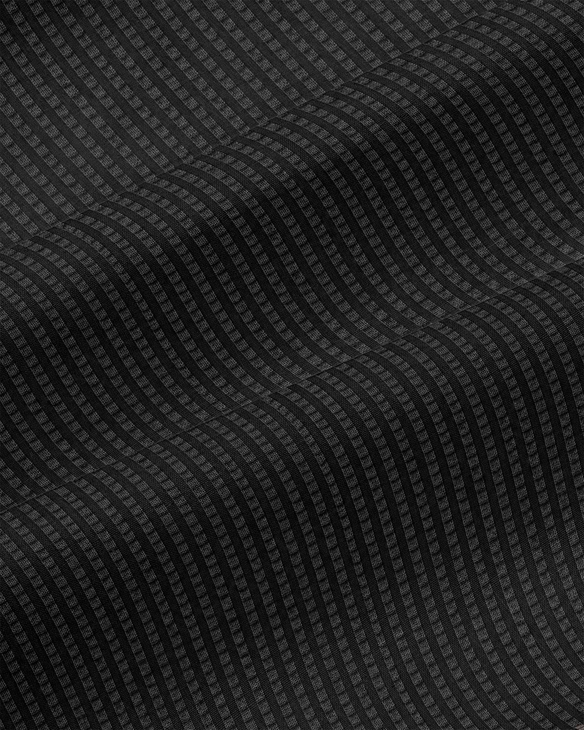 Athletic Fit Stretch Suit - Black Seersucker
