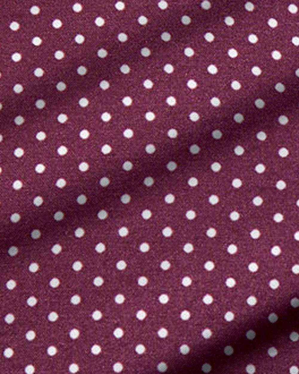 "The Digger" Maroon with White Dots