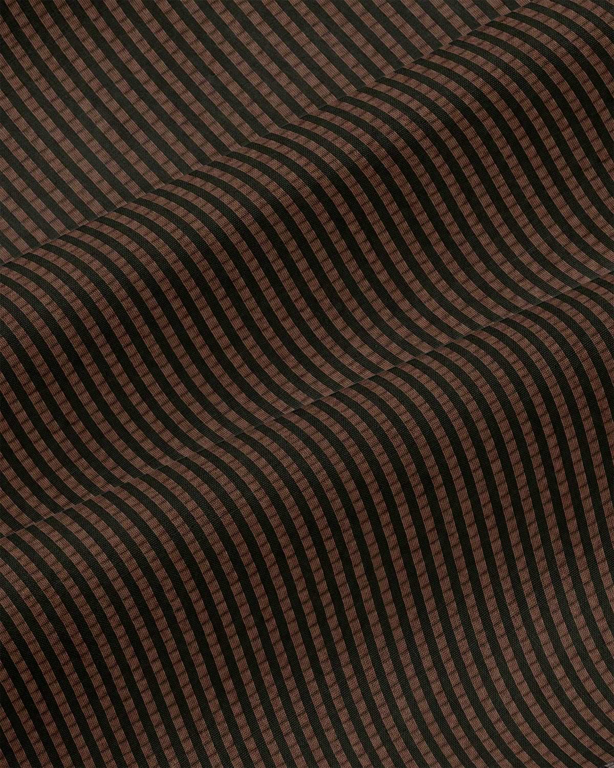 Athletic Fit Stretch Suit - Brown and Black Seersucker