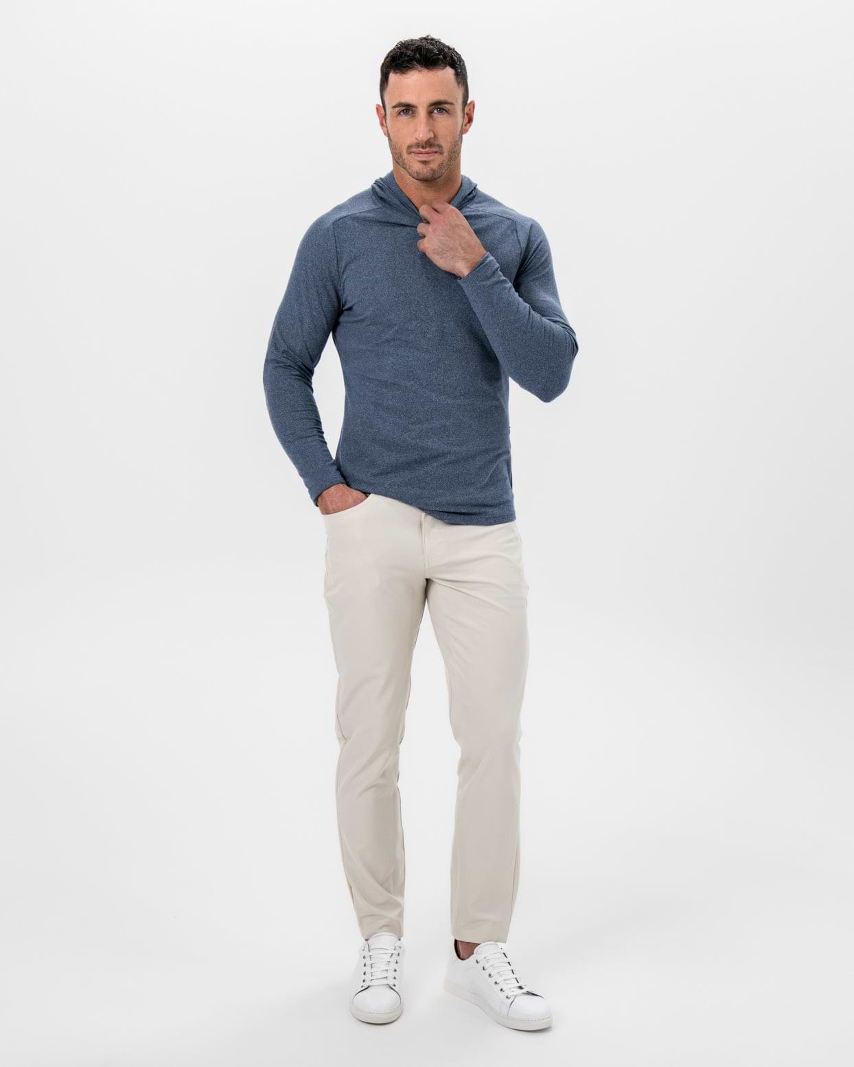 Brushed Hoodie - Heathered Navy