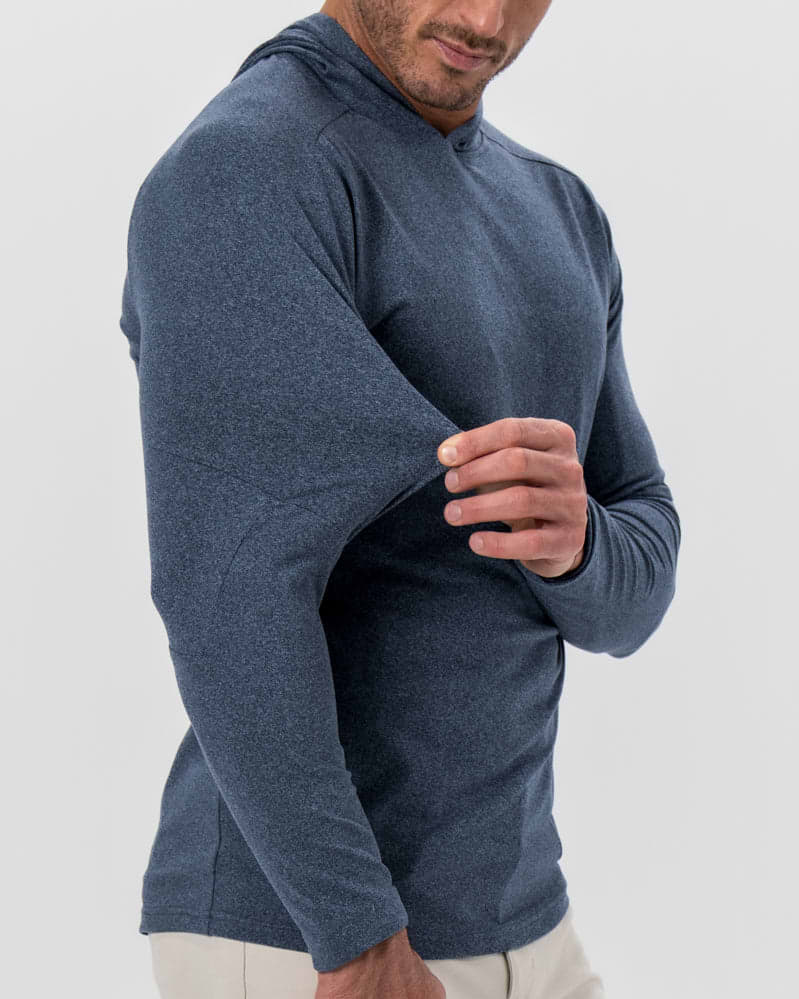Brushed Hoodie - Heathered Navy