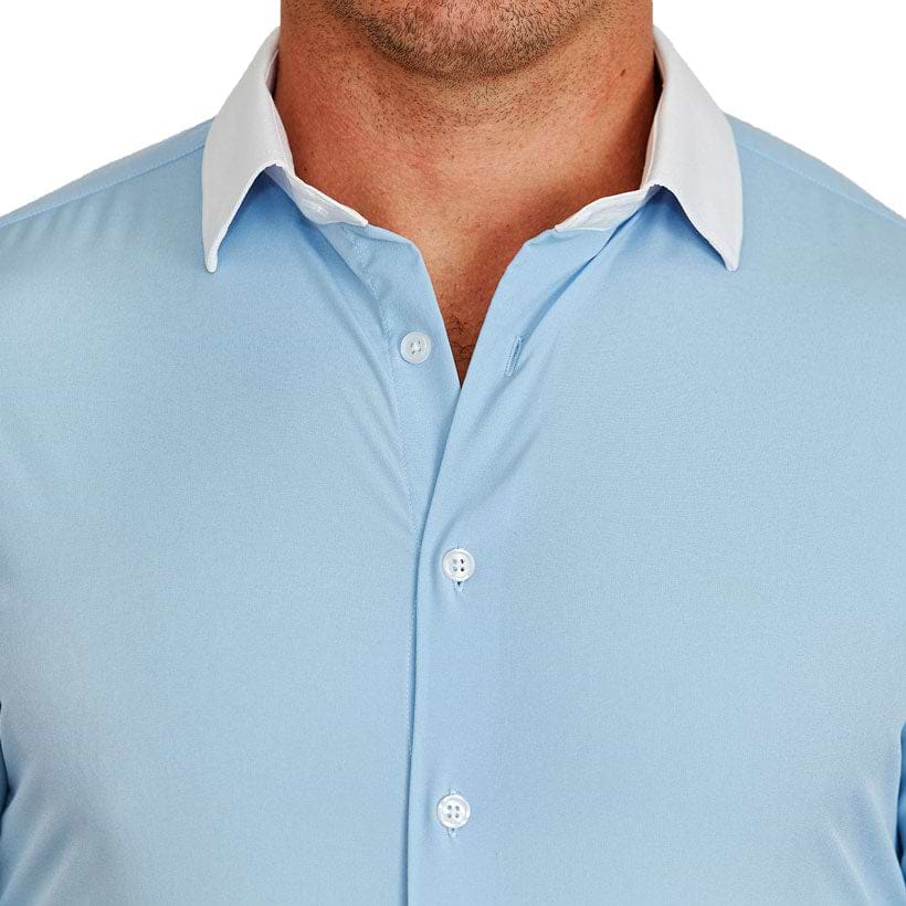 "The Clark" Light Blue with White Collar
