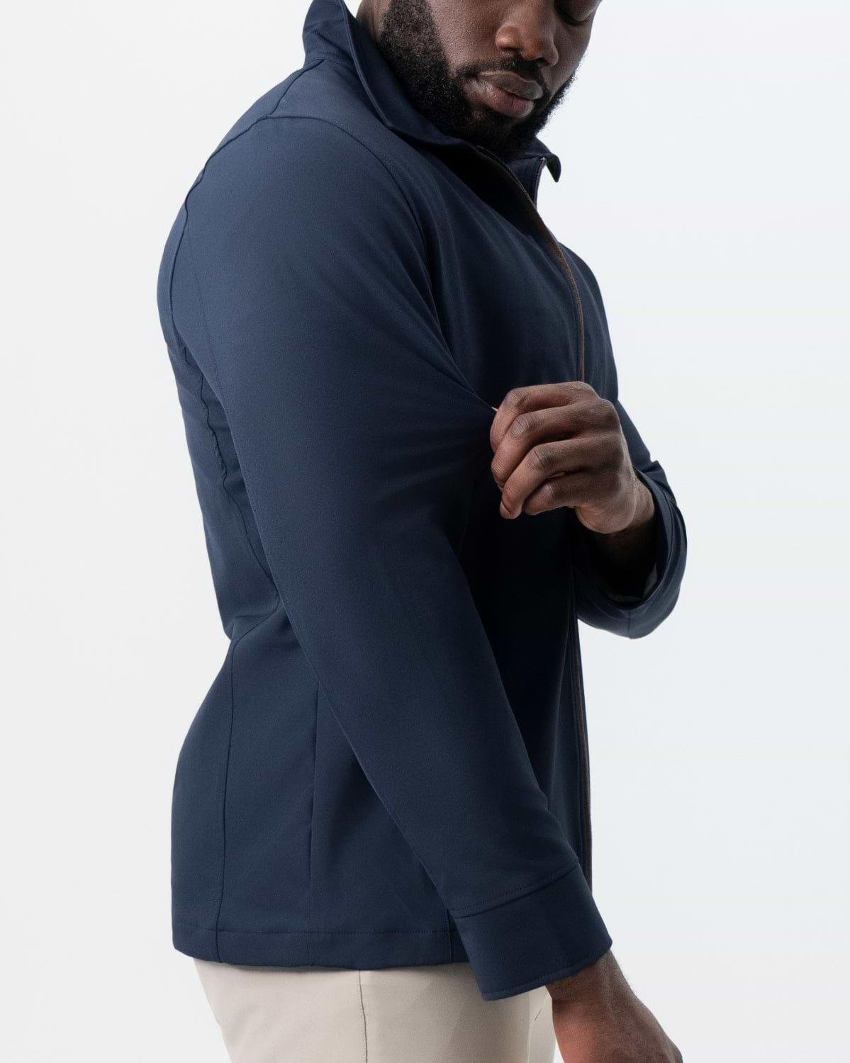 Collared Zip Jacket - Navy