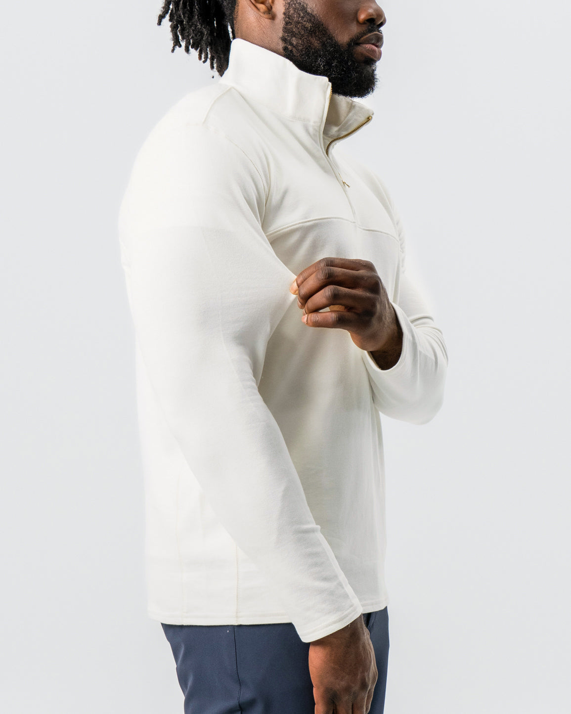 Quarter Zip - Solid Cream