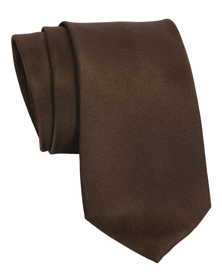 Dark Brown Woven Silk Tie