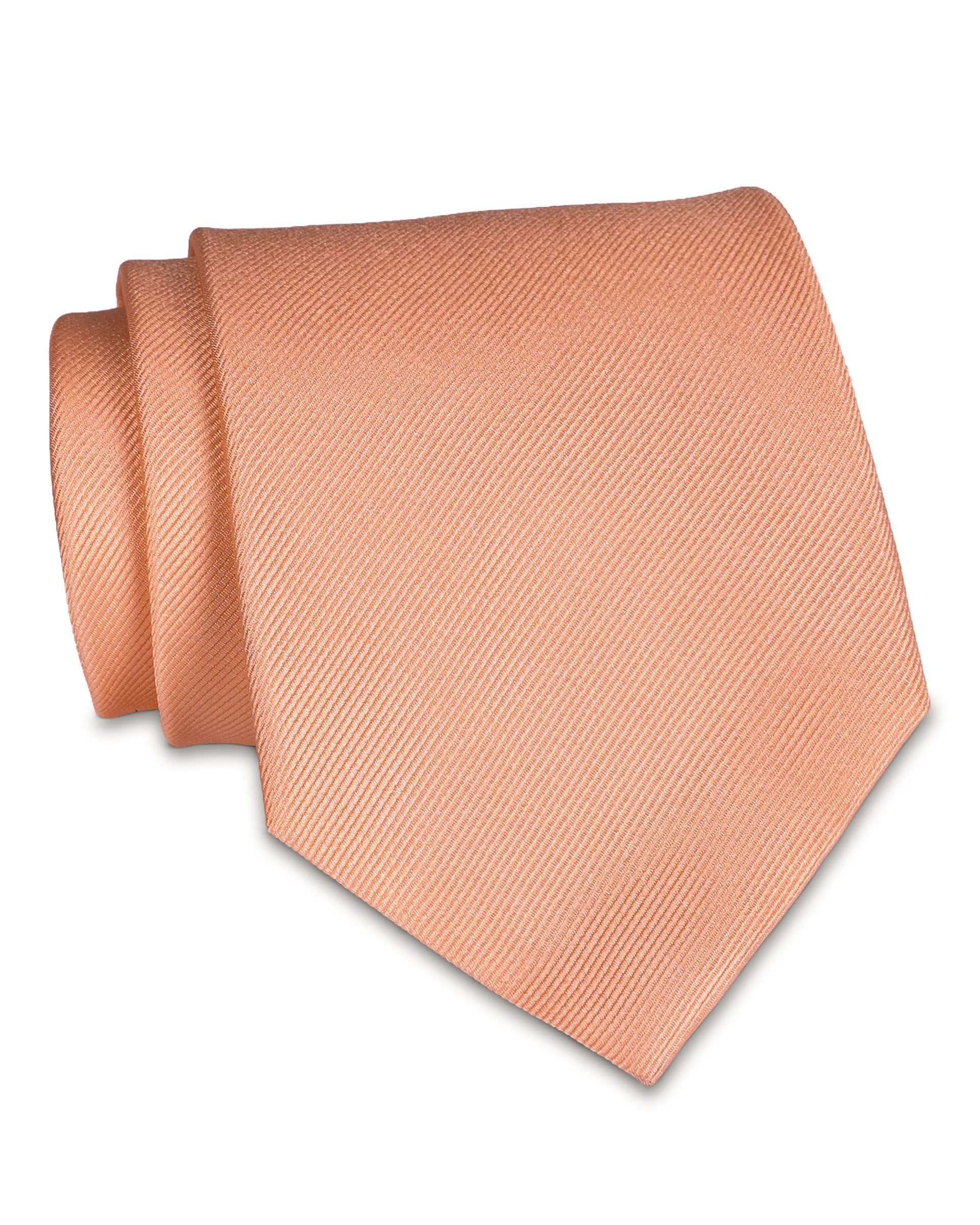 Solid Tangerine Woven Silk Tie
