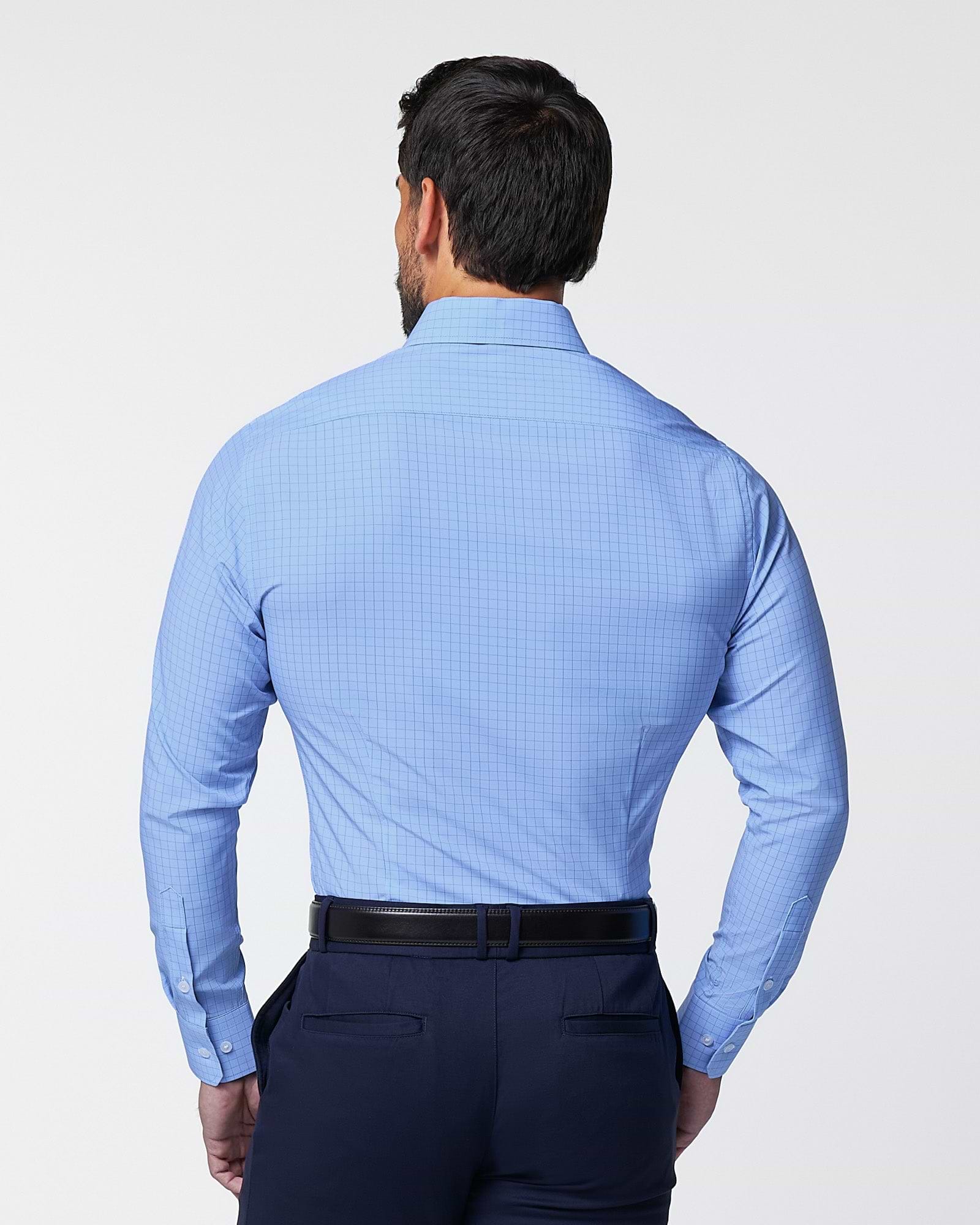 "The Reynolds" Powder Blue and Navy Windowpane