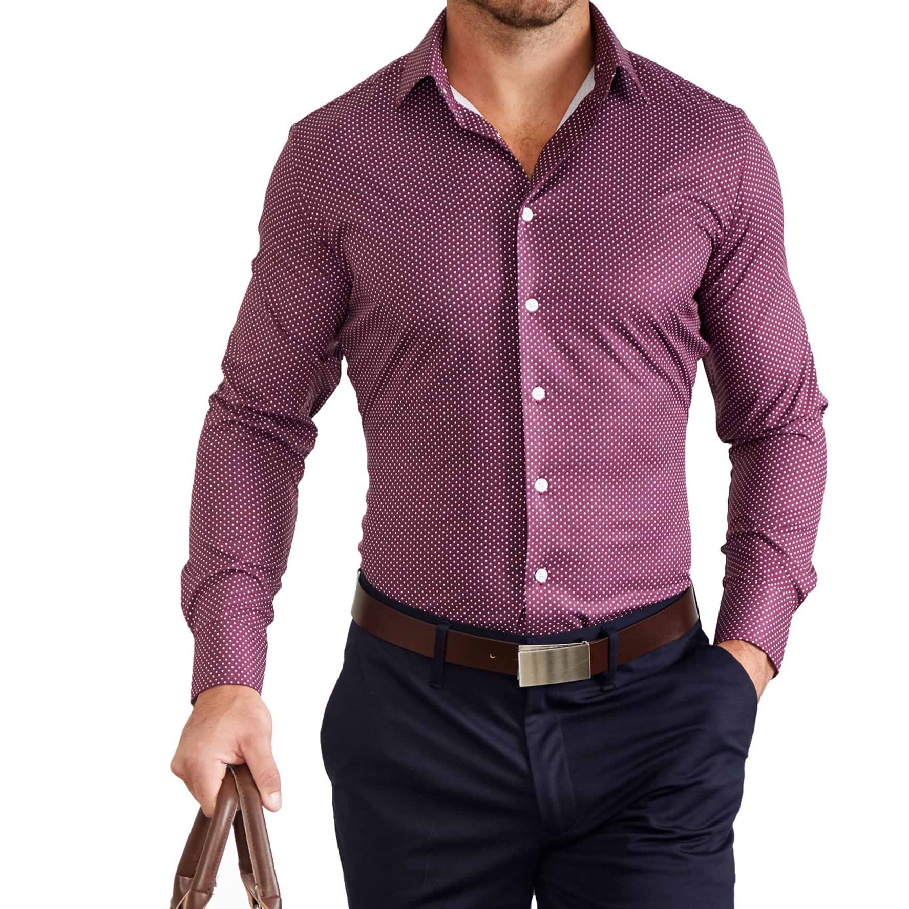 "The Digger" Maroon with White Dots