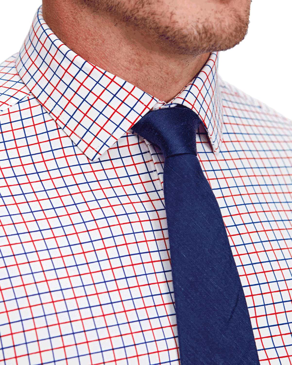 "The Potomac" Red and Blue Cross Stitch