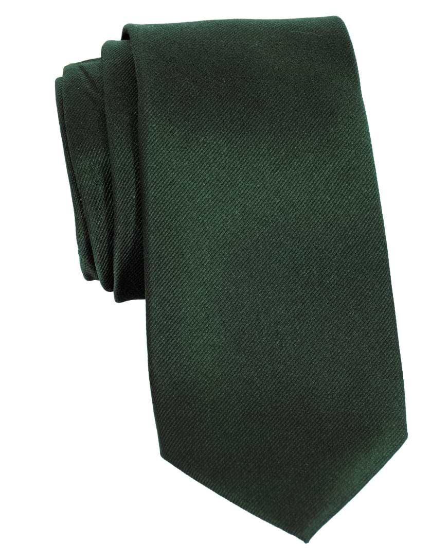 Hunter Green Woven Silk Tie