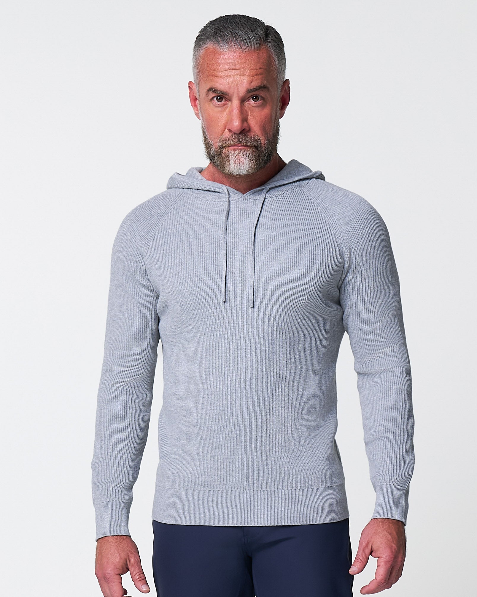 Heavy Knit Hoodie - Grey