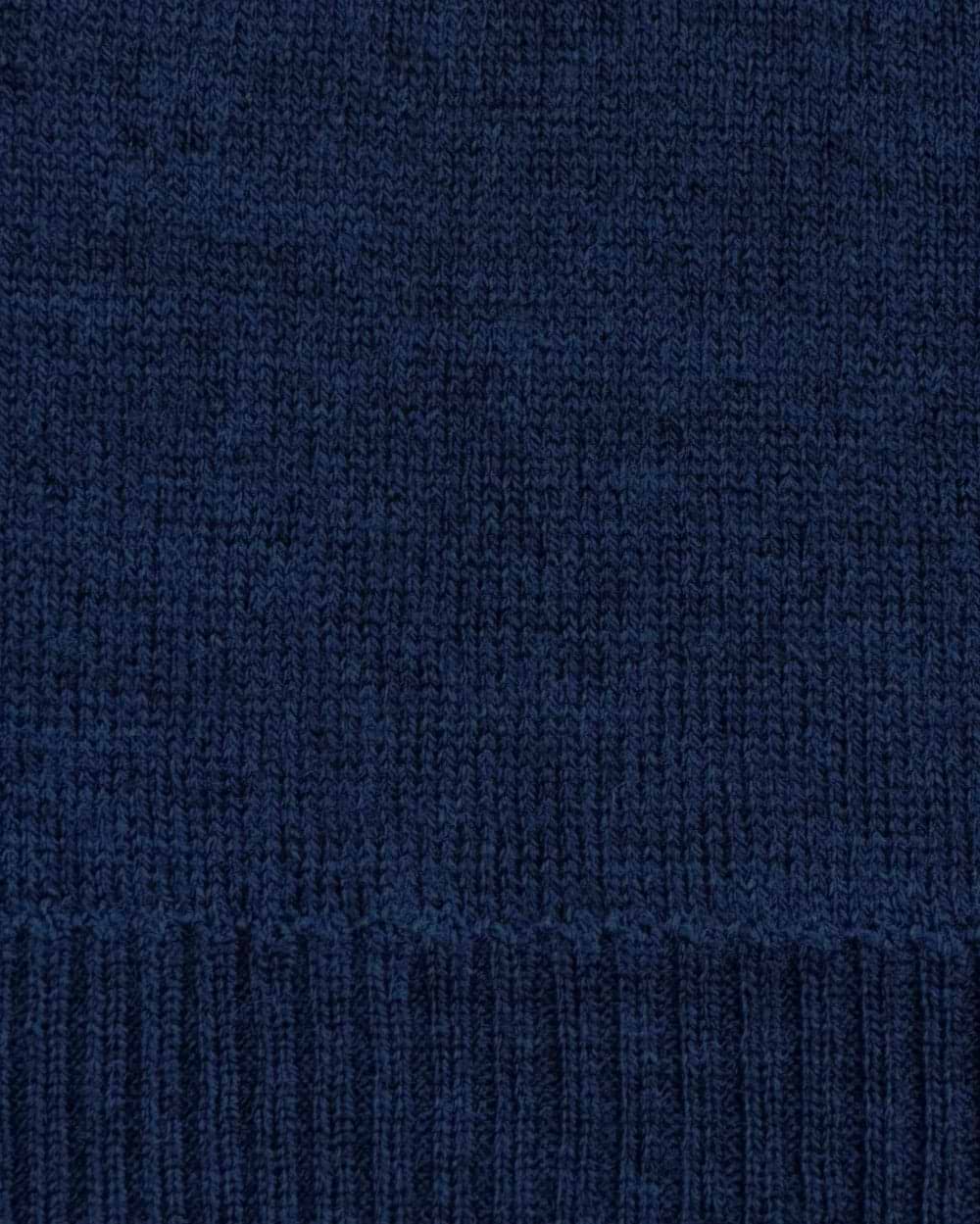 Merino Wool Knit Scarf - Navy