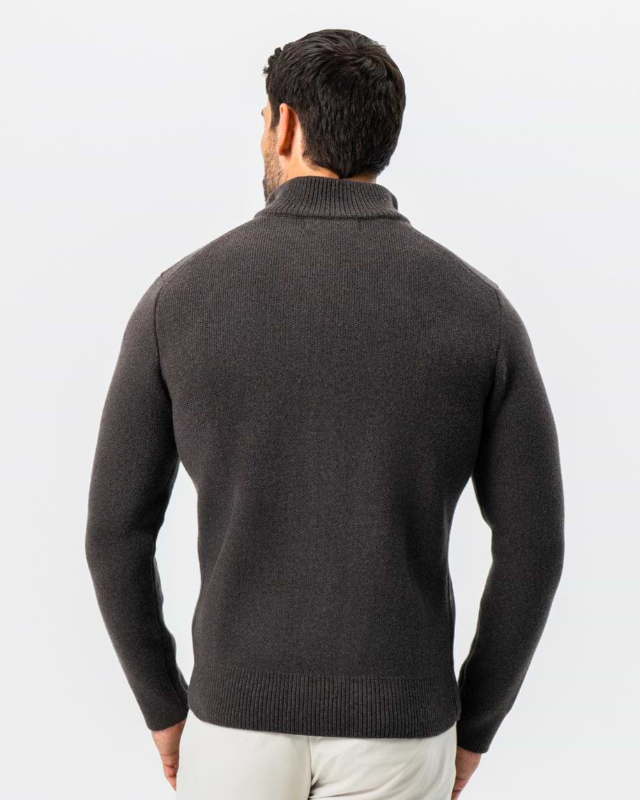 Knit Sweater Bomber - Brown