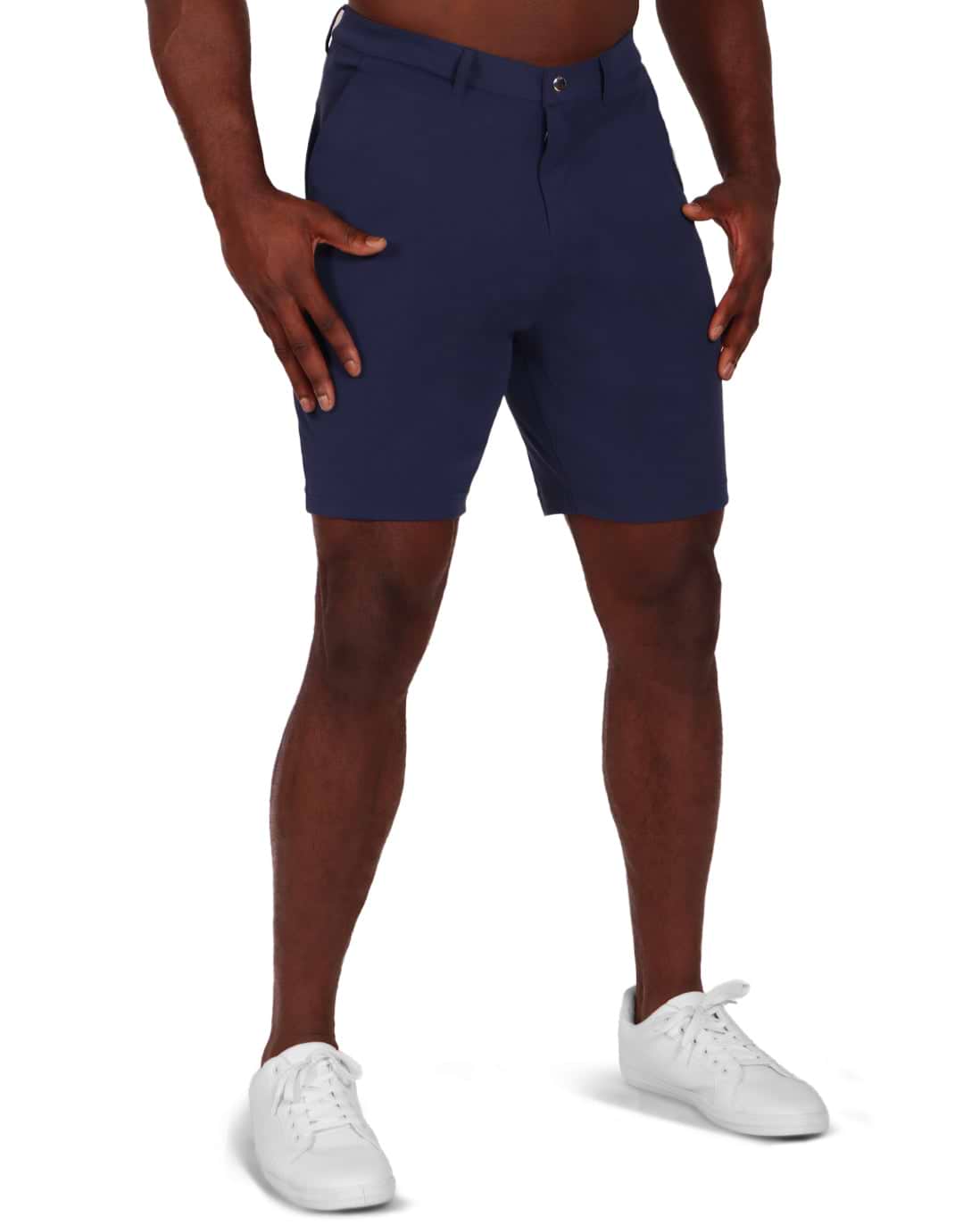 Athletic Fit Pique Shorts - Navy