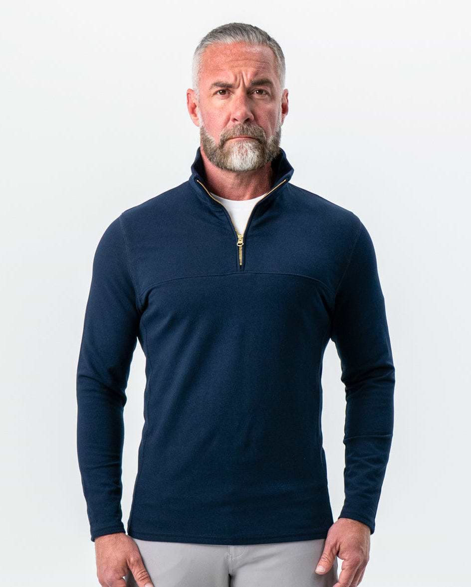 Quarter Zip - Solid Navy