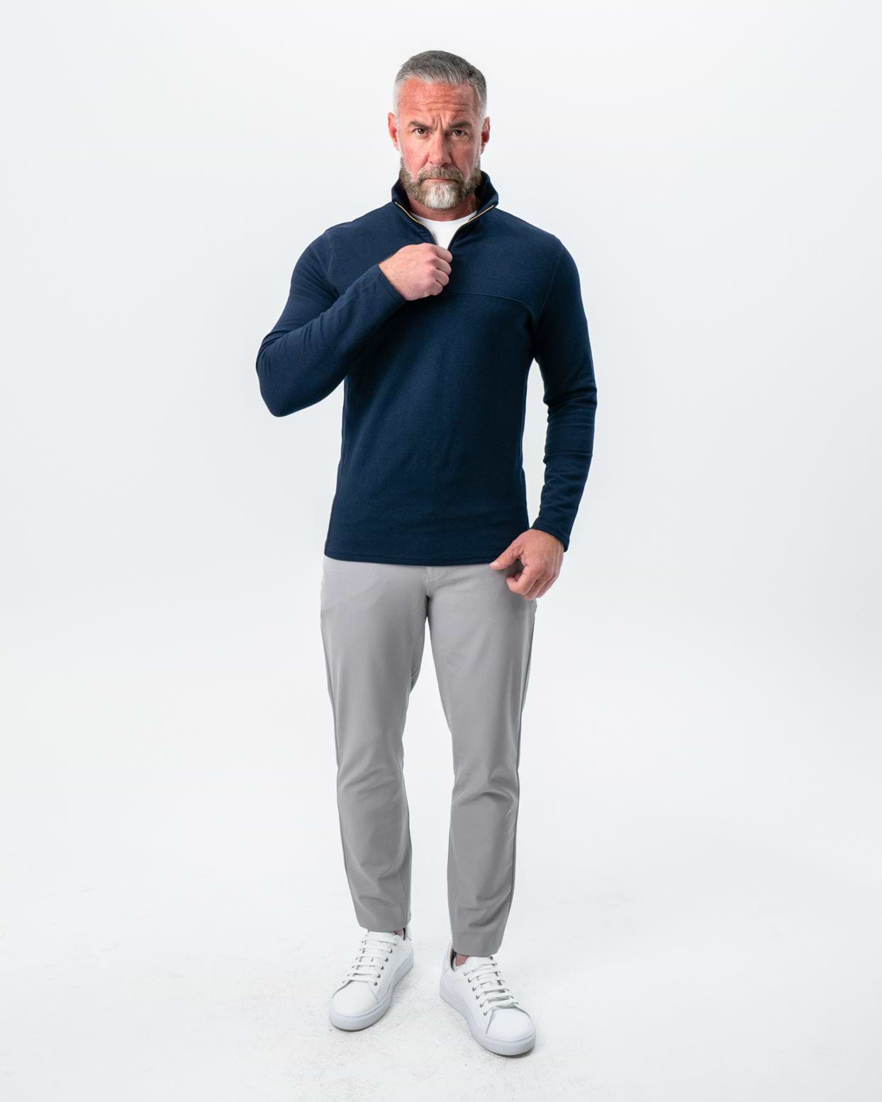 Quarter Zip - Solid Navy