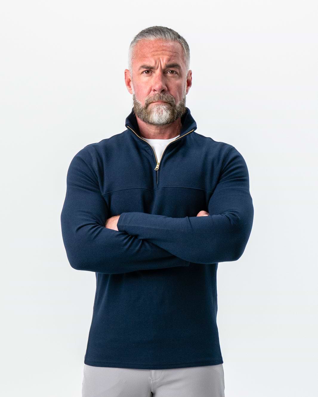 Quarter Zip - Solid Navy