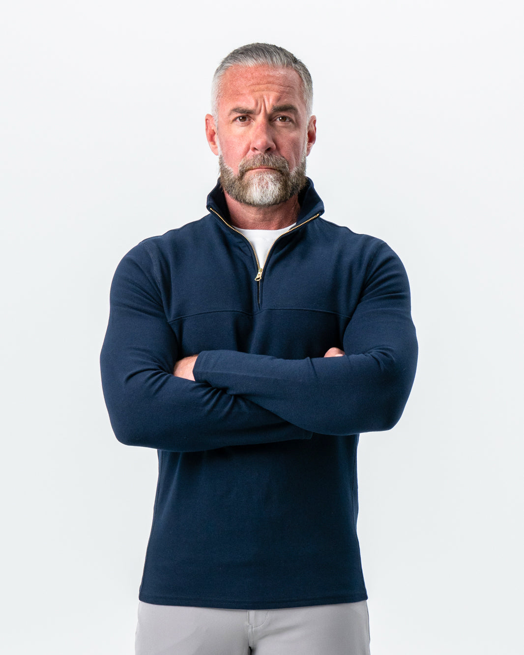 Quarter Zip - Solid Navy