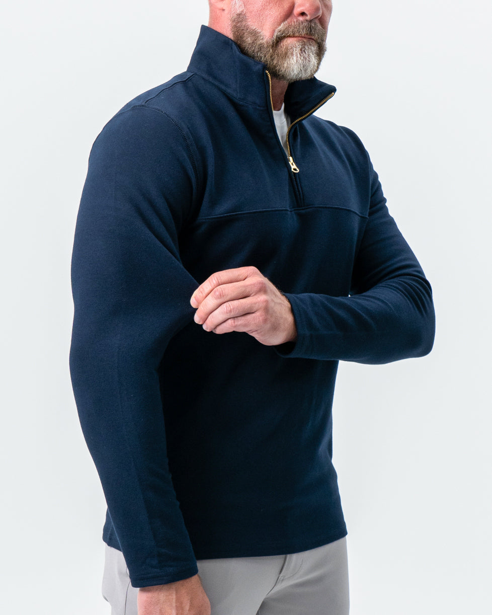 Quarter Zip - Solid Navy