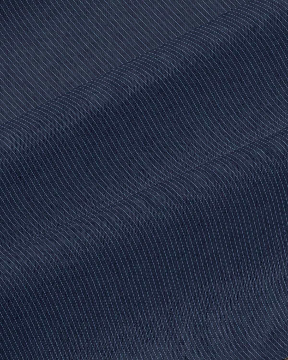 Athletic Fit Stretch Blazer - Navy & White Pinstripe