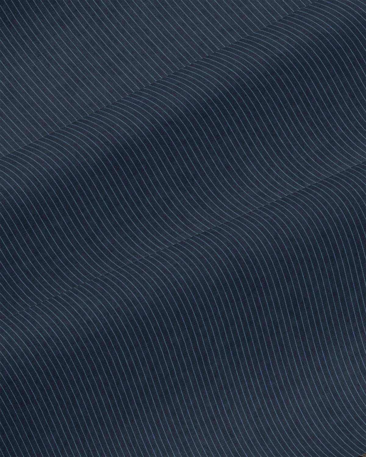 Athletic Fit Stretch Blazer - Navy & White Pinstripe