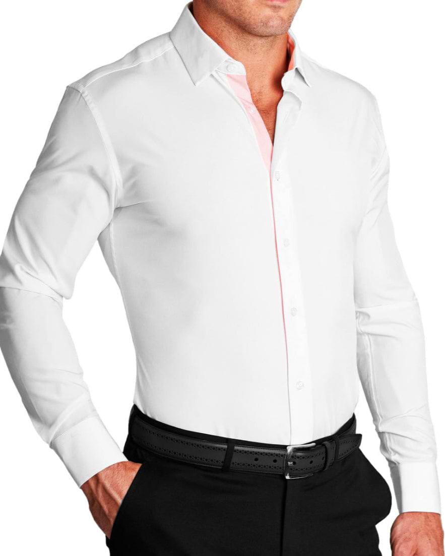 "The Porter" Solid White with Pink Accents