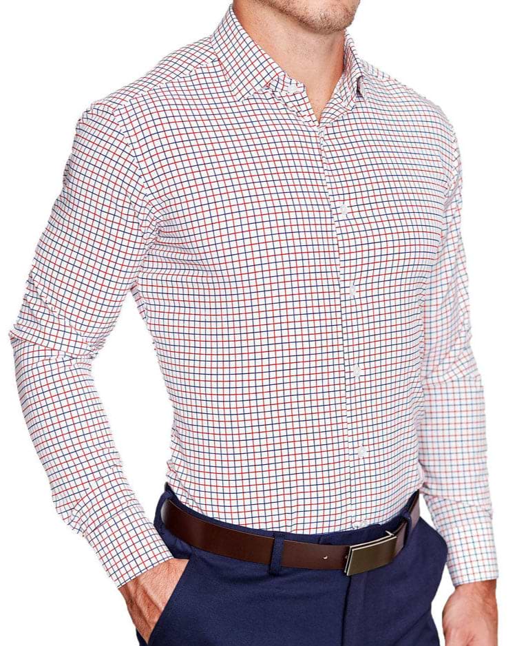 "The Potomac" Red and Blue Cross Stitch