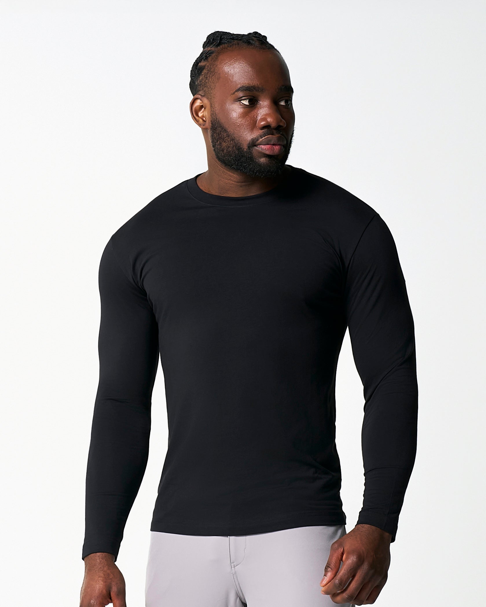 "The Riley" Black Long Sleeve Crewneck