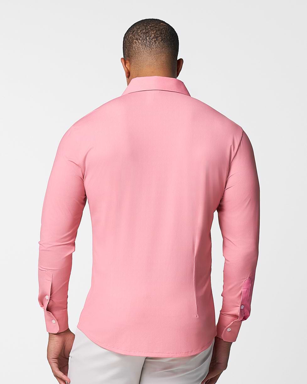 "The Daytona" Sport Shirt - Abstract Pink Mini Dot Print