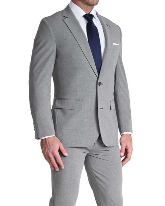 Athletic Fit Stretch Blazer - Lightweight Heathered Smoked Grey